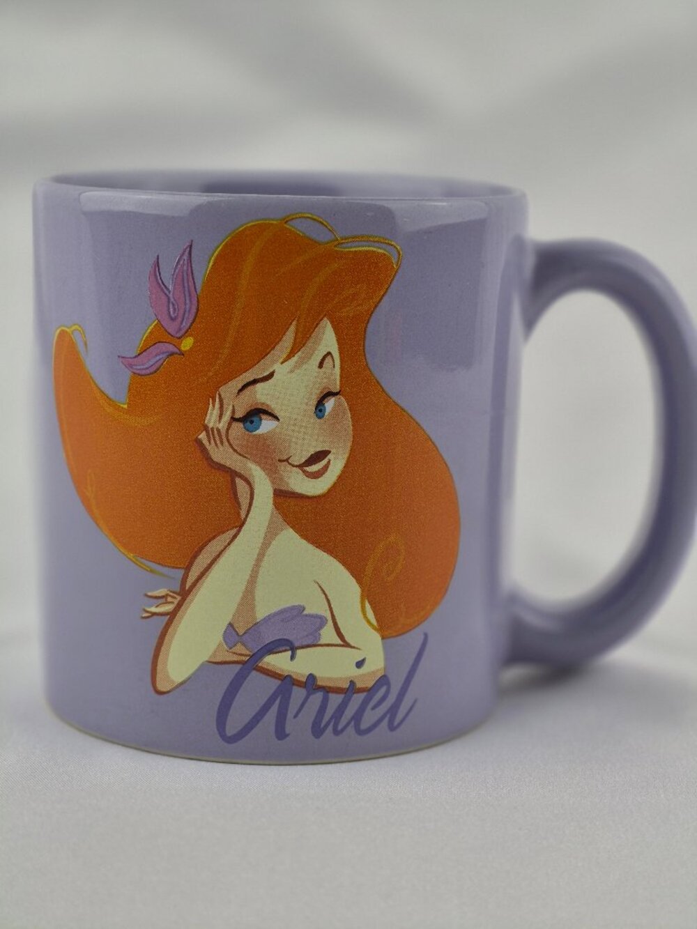 Disney Ariel "Princess and Proud of It" Lavender Ceramic Mug 16 oz